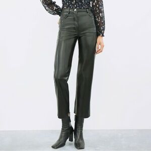 Wilfred Melina Vegan Leather Cropped Pant Black Size 8